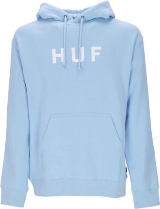 HUF Logo Heren Hoodie Lichtblauw - Heren - Hoodies - Blauw - XL - Katoen - Hoodies & sweatvesten