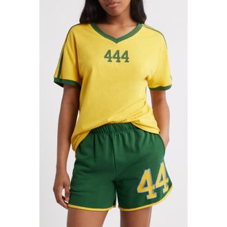 The Mayfair Group 444 Aligned Cotton V-Neck T-Shirt in Gold at Nordstrom Rack, Size Medium/large