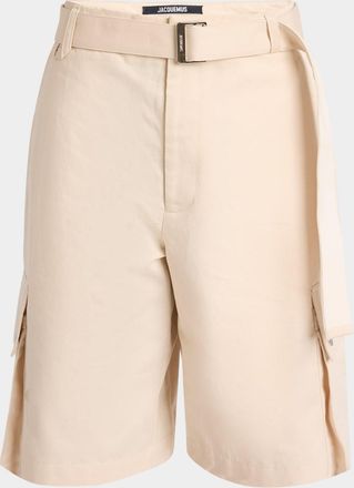 Jacquemus Mens Cargo Bermuda Shorts