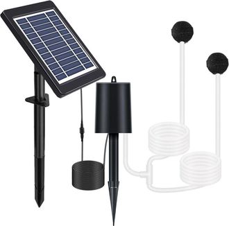 OEM Kit De Bomba De Aire Solar De 4 W Con Tubo De Aire Y Piedras De Burbujas, 3 Modos De Funcionamiento