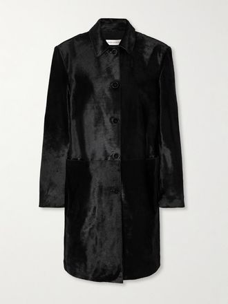 Nour Hammour Cappotto In Cavallino - Nero