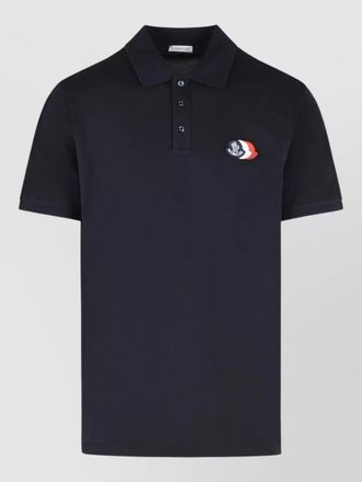 Moncler cotton shirt polo collar short sleeves