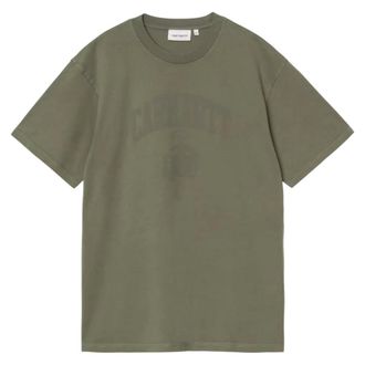 Carhartt Work in Progress T-Shirts, male, Green, M, S/S Faded Pond Corps T-Shirt