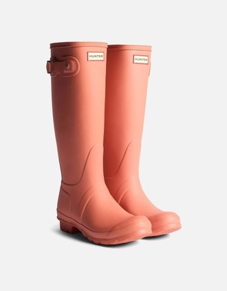 Hunter Womens Hunter Original Tall Boot Rubber Womens Terracotta Wellington Boots - Orange/Brown - Size: UK 7 / eu 40/41 / us 9