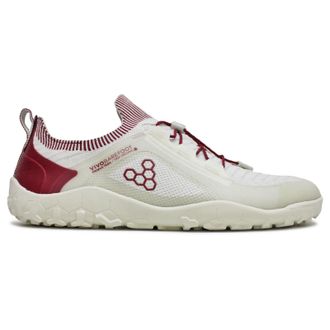 Vivobarefoot Primus Trail Knit FG Textile Synthetic Mens Comfort Trainers - Limestone Red Rumba - Size:UK 11