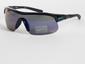 Nike Show X1 - Occhiali da sole neri e blu-Nero