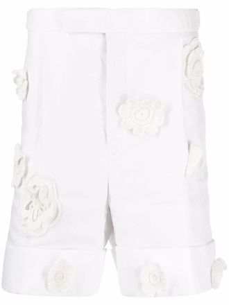 Thom Browne Gehaakte shorts - Wit