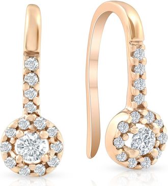 Pompeii3 1/5ct Diamond Earrings Rose Gold