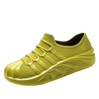 Generic Barefoot Shoes Women Wide Width Toe Box Walking Shoes Lightweight Runner Sneakers Fashion Slip-On Breathable Cushion Sneaker (Green, 7.5)