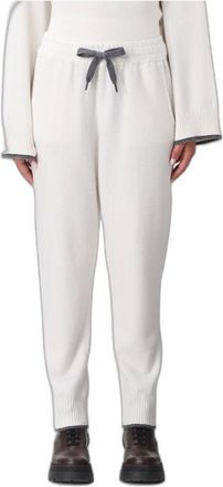 Brunello Cucinelli Pantaloni Jogger in Cashmere - - Trousers - Donna - Beige - S