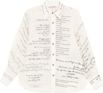 Zimmermann all-over-print shirt - women - Ramie - 2 - Neutrals