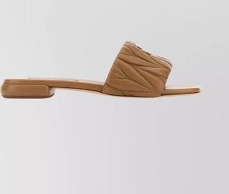 Miu Miu quilted nappa leather slide-ons