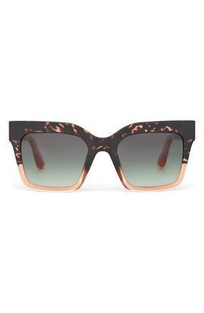 Toms Adelaide 52mm Gradient Square Sunglasses in Tortoise Apricot Crystal Fade at Nordstrom