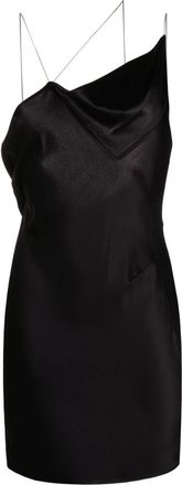 Givenchy draped backless silk-satin minidress - women - Silk - 38 - Black