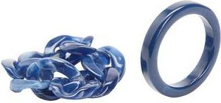 8 by YOOX 2-PACK BEADED RING SET