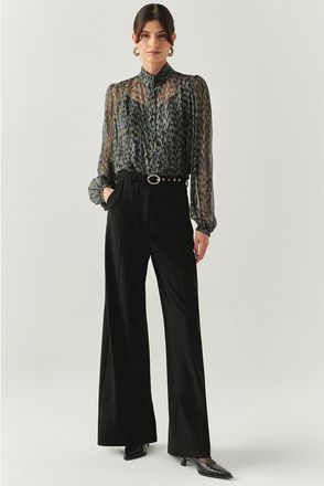 Exquise Nala Wide Leg Pocketed Pants in Black at Nordstrom, Size X-Large