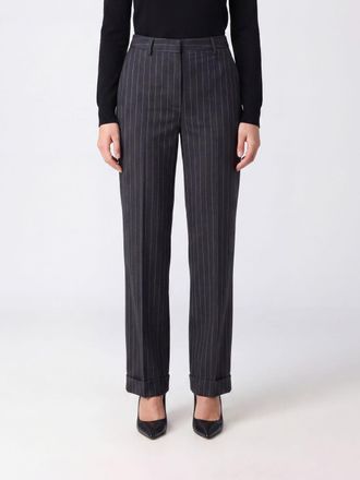 Semicouture High-Waisted Striped Wool-Blend Skinny Trousers