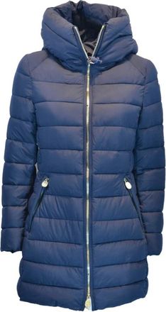 Invicta Lange gewatteerde jas met capuchon - Heren - Parka Jassen - Blauw - XL - Polyester - Jassen