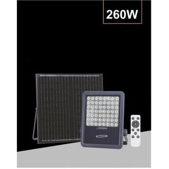 Trade Shop Trade Shop Traesio - Trade Shop - Faro Led 260 Watt Con Pannello Solare Luce Naturale 4000k Telecomando Tk09-260w