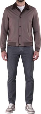 Moorer Sironi-Gf Bomber Jacket In Piombo