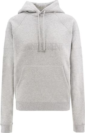 Saint Laurent Hoodie - Dames - Hoodies - Grijs - S - Katoen - Hoodies & sweatvesten