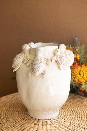 Kalalou Ceramic Vase - Turtles