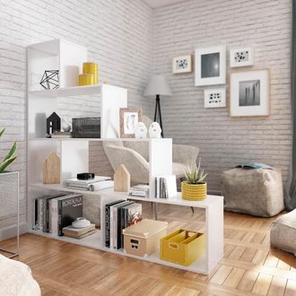 Calicosy Calicosy - Libreria Mod. Aura Cm 145x29 H. 145 Bianco