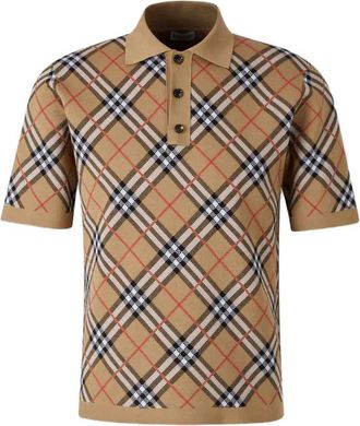 Burberry Check Cotton-blend Polo Shirt