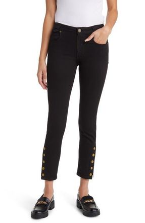 Frame Denim The Snapped Denim Leggings in Black at Nordstrom, Size 30