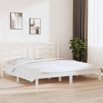 vidaXL Vidaxl - Estructura De Cama Sin Colch&oacute;n Madera Maciza Blanca 200x200 Cm