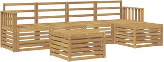 vidaXL Conjunto De Sof&aacute;s De Exterior 6 Uds. Blanco Vidaxl