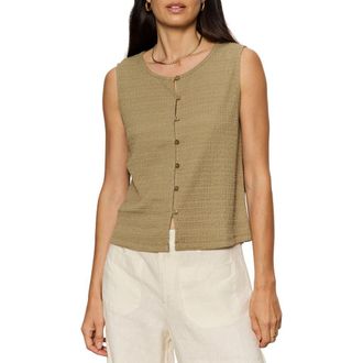 Sanctuary Textured Vacation Knit Vest in Covert Green at Nordstrom, Size X-Large