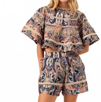 Sundays Essa Top In Spice Mosaic