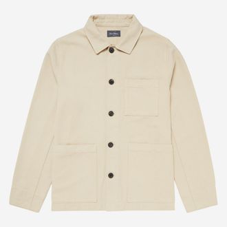 Oliver Sweeney Mens Cotton Canvas Jacket - Beige - Size Small