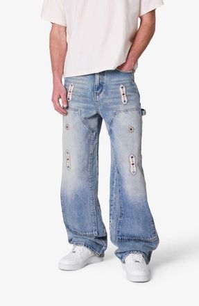 mnml Western Jewel Baggy Carpenter Jeans in Blue at Nordstrom, Size 30