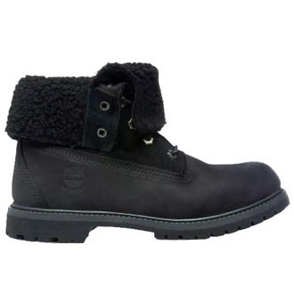 Timberland Authentics 6 Inch Teddy Fleece Leather Suede Womens Ankle Boots - Black - Size:UK 7.5