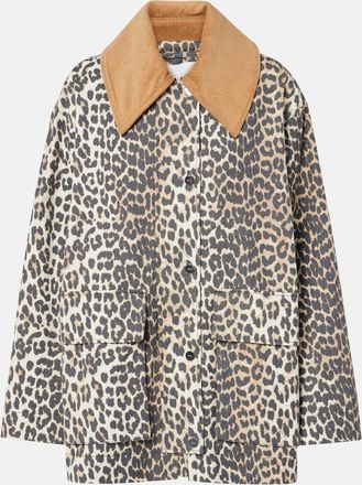 Ganni Leopard-print canvas jacket