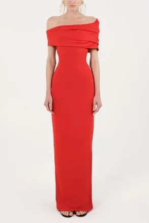 Nocturne Asymmetric Strapless Maxi Dress in Red at Nordstrom, Size X-Small Eu