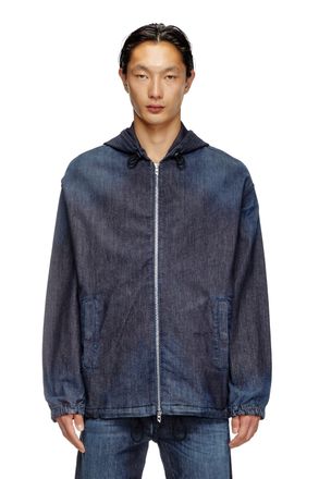 Diesel Hooded Jogg Jeans jacket - Denim Jackets - Man - Blue