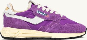 Autry SNEAKERS REELWIND LOW IN NYLON E SUEDE BIANCO E DEWBERRY