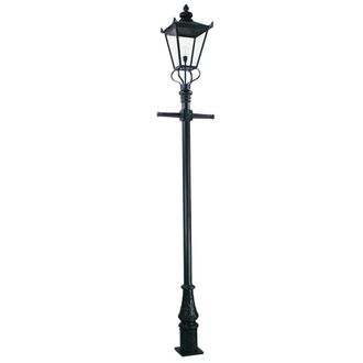 Loops IP23 1 Bulb Lamp Post Driveway Garden Outside Black LED E27 200W
