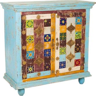 Wanderlust Deco Consola de madera acabado artesanal