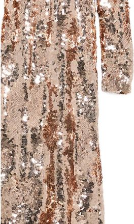 Paco Rabanne Sequin-Embellished Evening Dress - Rose gold