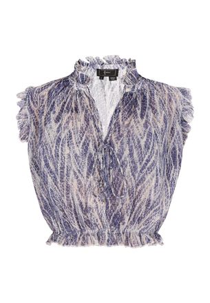 Faina Blouse Dames Blauw Veelkleurig