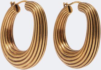Khaite Santa Fe 18kt gold-plated brass earrings
