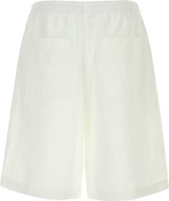 Gucci Mens White Linen Bermuda Shorts Naturalwhite Exterior