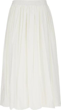 Max Mara Cotton Balloon Skirt - Dames - Midirokken - Wit - XS - Katoen - Rokken