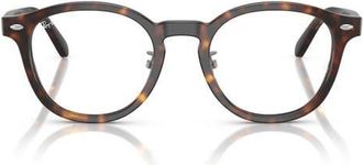 Ray-Ban 49mm Square Optical Glasses in Havana at Nordstrom
