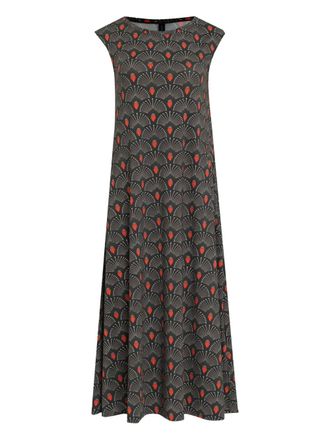 Lygia & Nanny Midi-jurk met bloemenprint - Grijs