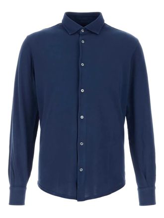 Fedeli cotton piqué shirt - Blue